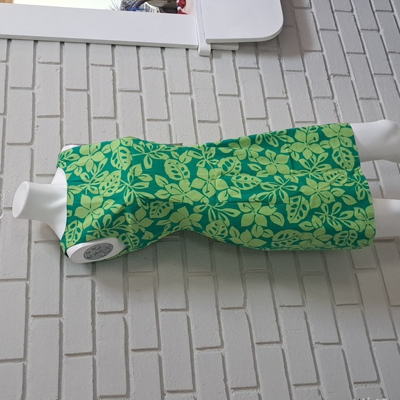 Amanda Smith 2 Tone Green Tropical Sleeveless Dress. Size 8 Petite NWT - Picture 4 of 8